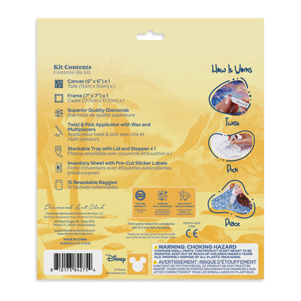 Diamond Painting Frameables™ - Cuddly Stitch™ 6" x 6" (15cm x 15cm) / Round with 13 Colors including 4 Iridescent Diamonds / 1,907