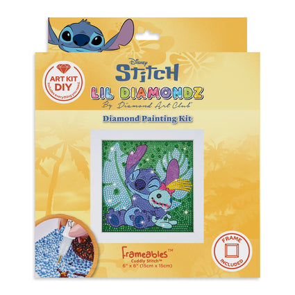 Diamond Painting Frameables™ - Cuddly Stitch™ 6" x 6" (15cm x 15cm) / Round with 13 Colors including 4 Iridescent Diamonds / 1,907