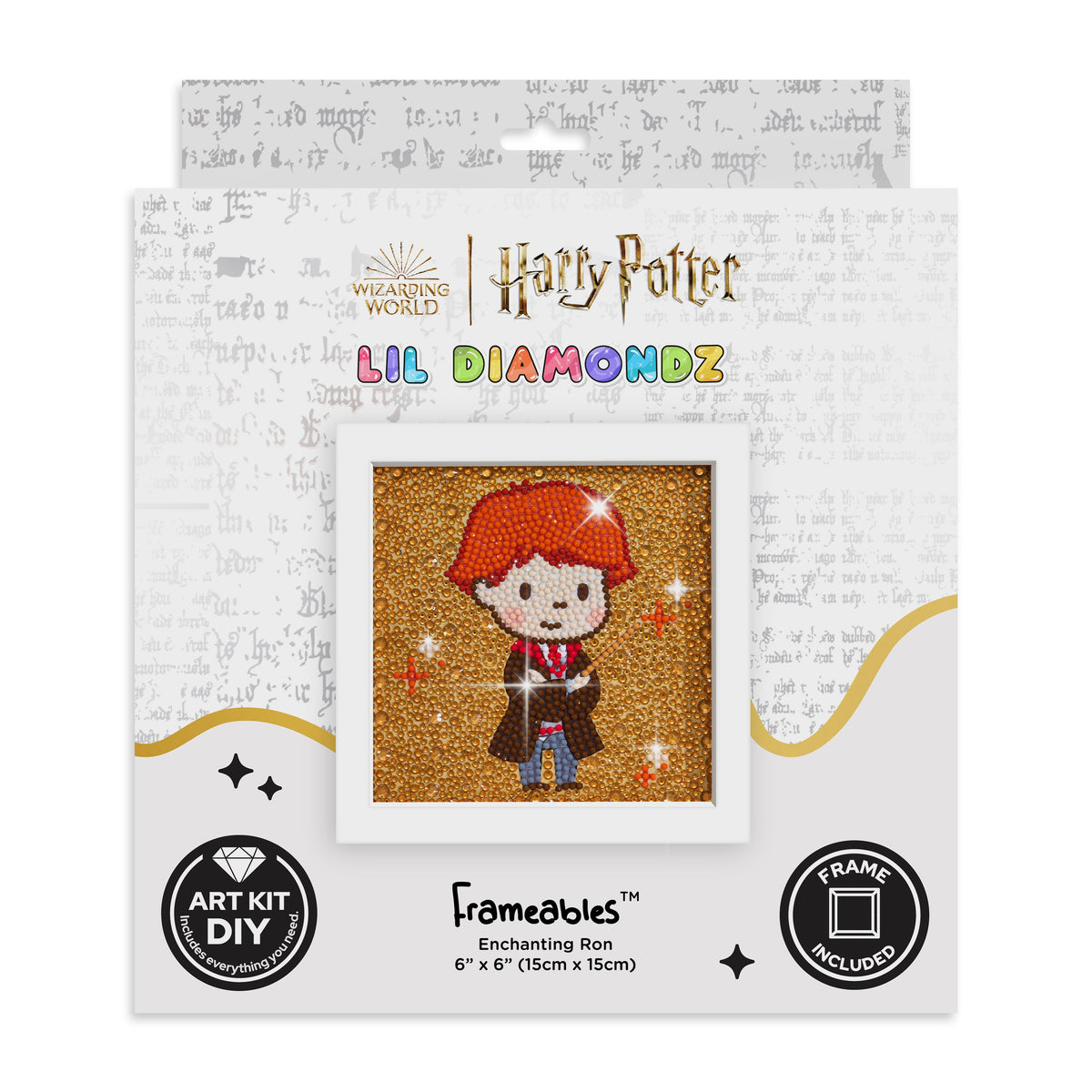 Diamond Painting Frameables™ - Enchanting Ron 6" x 6" (15cm x 15cm) / Round With 13 Colors Including 3 Iridescent Diamonds / 2,254