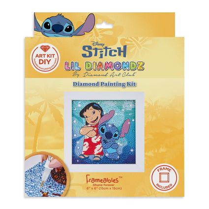 Diamond Painting Frameables™ - Ohana Forever 6" x 6" (15cm x 15cm) / Round with 33 Colors including 24 Iridescent Diamonds / 1,638