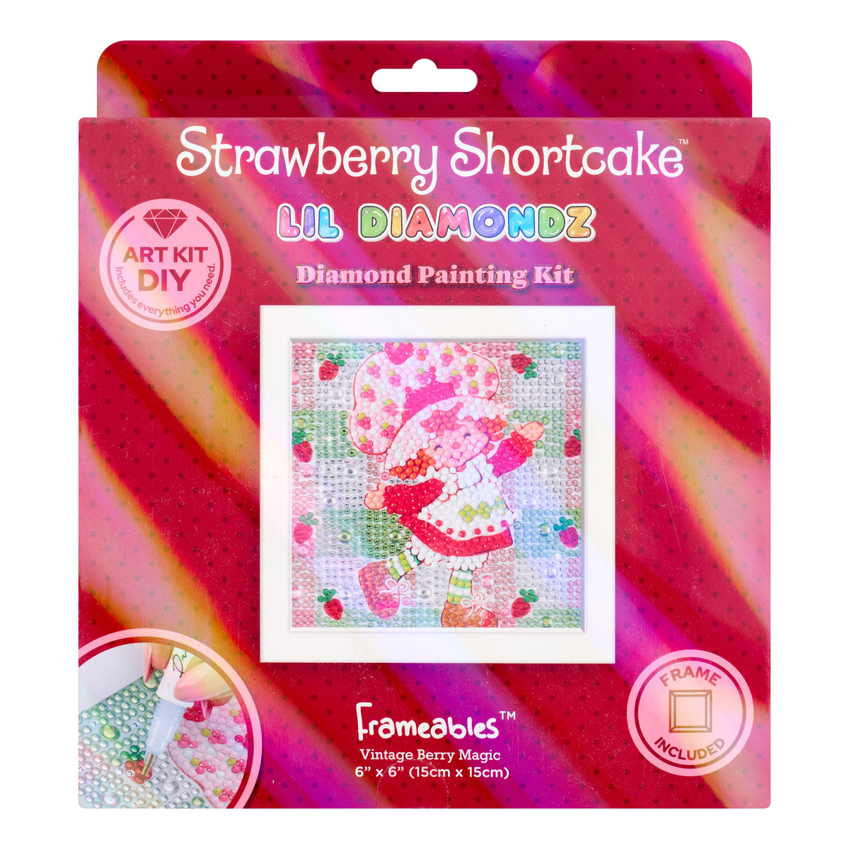 Diamond Painting Frameables™ - Vintage Berry Magic 6" x 6" (15cm x 15cm) / Round with 21 Colors including 13 Iridescent Diamonds / 1,993