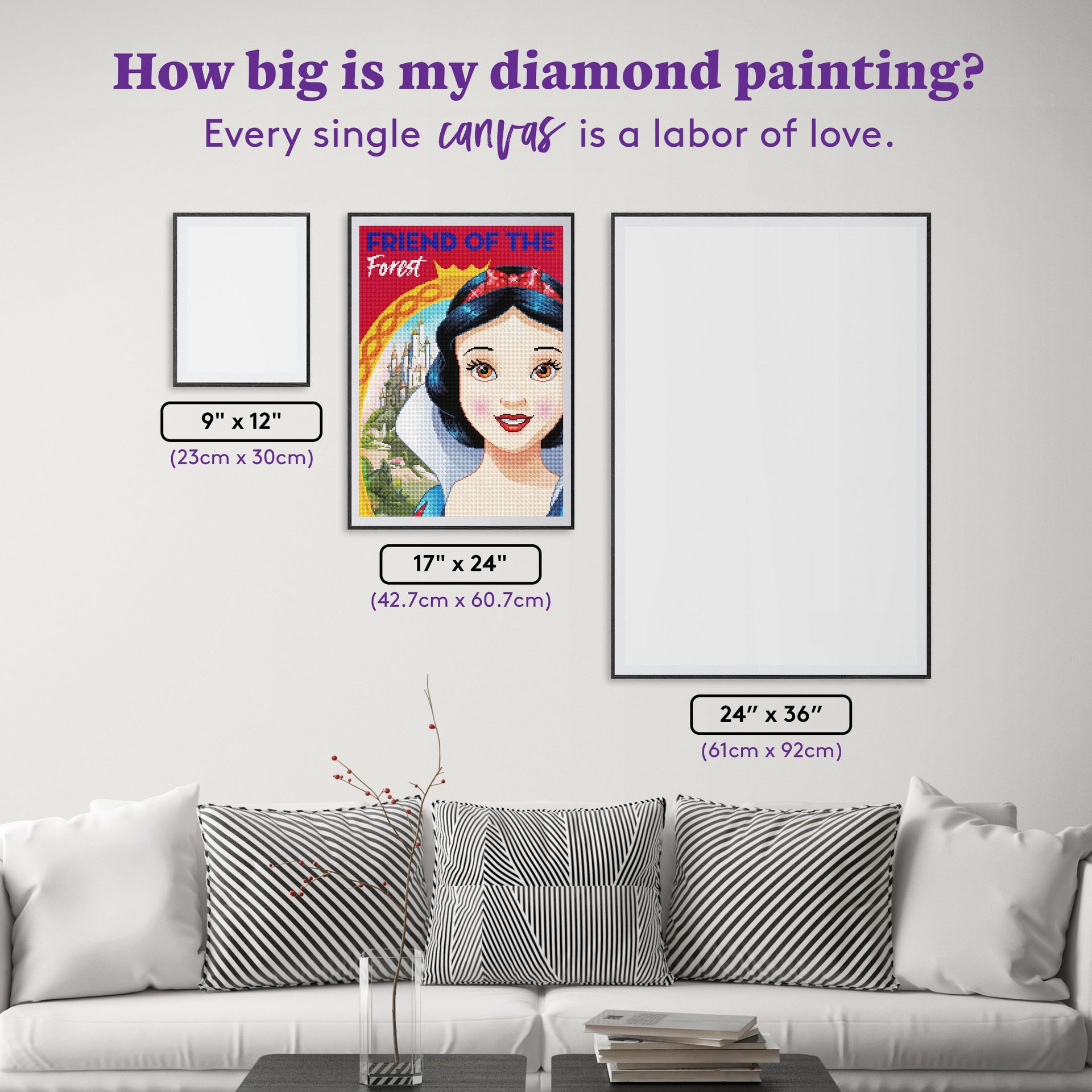Diamond Painting Friend of the Forest 17" x 24" (42.7cm x 60.7cm) / Round with 78 Colors including 4 ABs and 1 Fairy Dust Diamond / 34,255