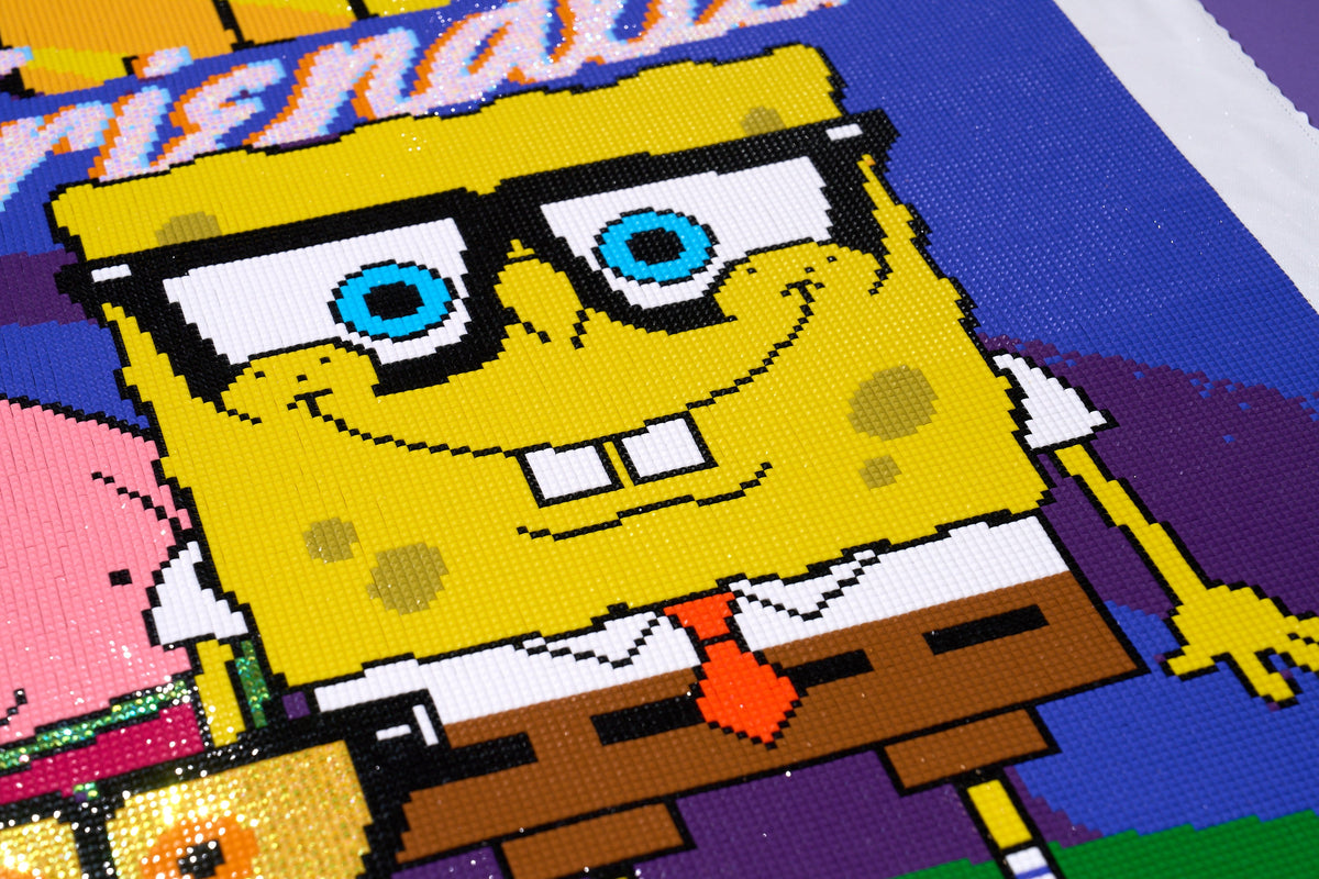 Diamond Painting Friends Make Things Friendlier 22" x 28″ (56cm x 71cm) / Square with 19 Colors including 3 ABs / 62,101