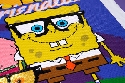 Diamond Painting Friends Make Things Friendlier 22" x 28″ (56cm x 71cm) / Square with 19 Colors including 3 ABs / 62,101