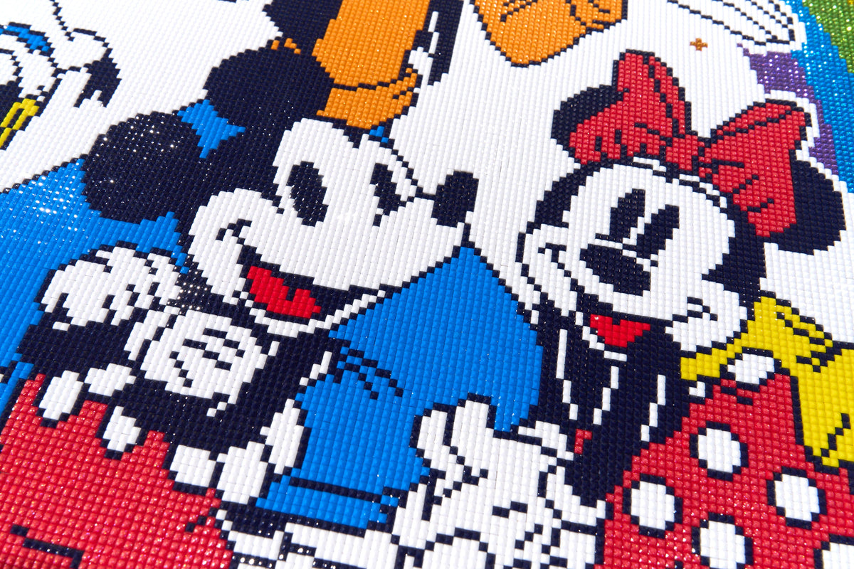 Diamond Painting Friends of the Rainbow 27.2" x 23.6" (69cm x 60cm) / Square with 16 Colors including 6 Iridescent Diamonds and 3 Fairy Dust Diamonds / 66,757