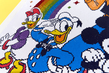 Diamond Painting Friends of the Rainbow 27.2" x 23.6" (69cm x 60cm) / Square with 16 Colors including 6 Iridescent Diamonds and 3 Fairy Dust Diamonds / 66,757