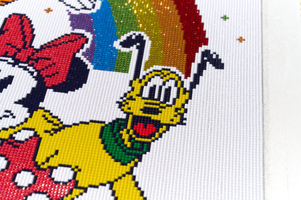 Diamond Painting Friends of the Rainbow 27.2" x 23.6" (69cm x 60cm) / Square with 16 Colors including 6 Iridescent Diamonds and 3 Fairy Dust Diamonds / 66,757