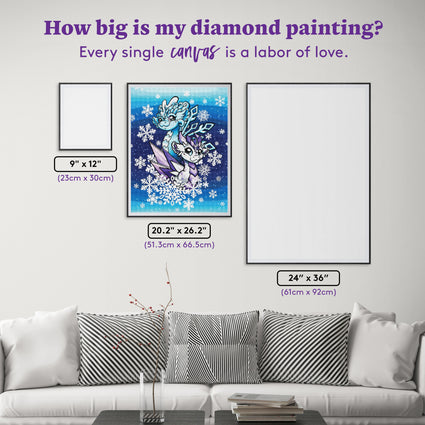Diamond Painting Frost & Flurry 20.2" x 26.2" (51.3cm x 66.5cm) / Square with 52 Colors including 1 AB and 1 Iridescent Diamond and 2 Fairy Dust Diamonds / 55,002