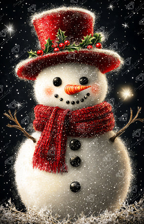 Diamond Painting Frosty Friend 20" x 31" (50.6cm x 78.7cm) / Round with 48 Colors including 1 AB and 3 Fairy Dust Diamonds / 52,624