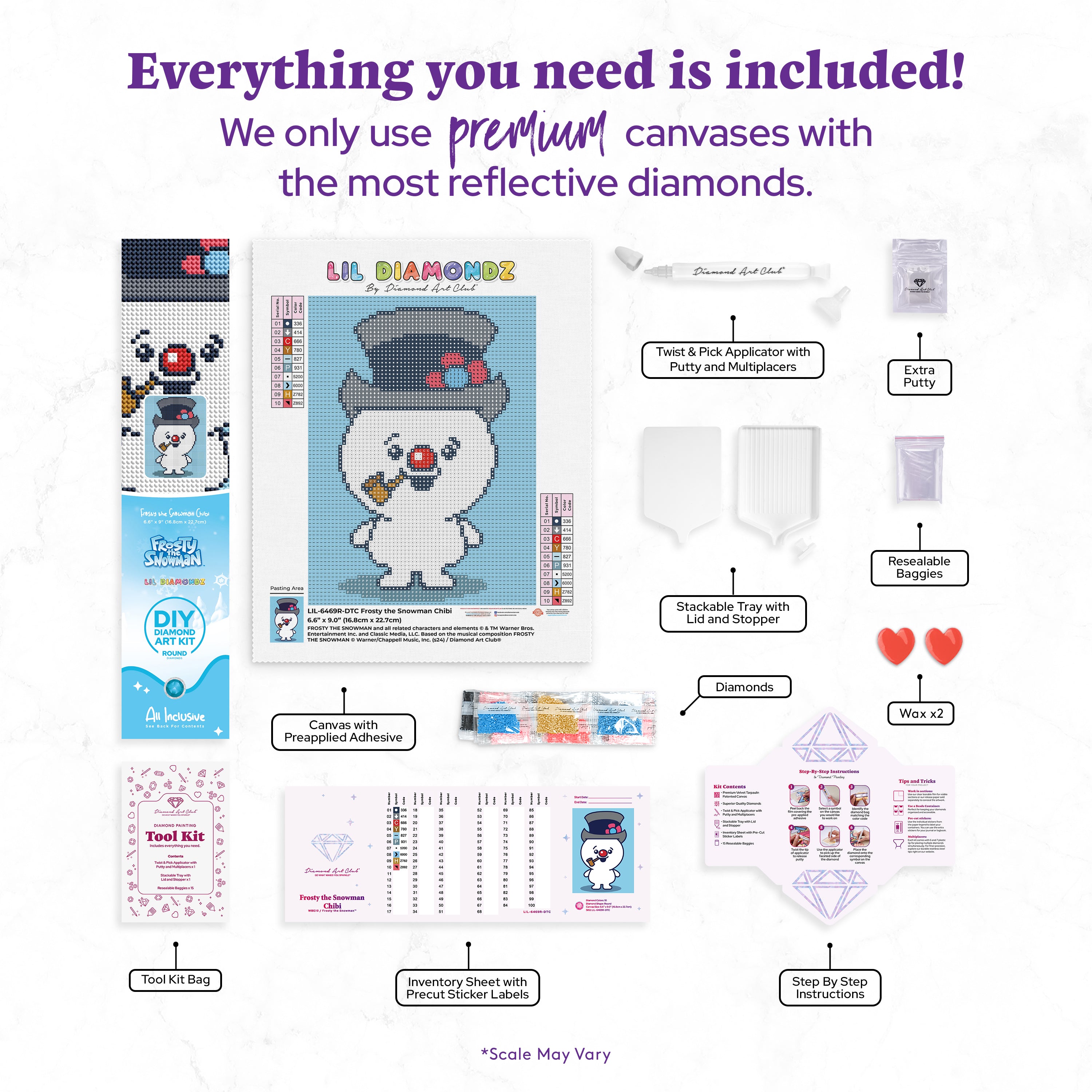 Frosty the Snowman Chibi – Diamond Art Club