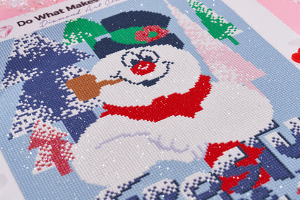 Diamond Painting Frosty the Snowman™ 13" x 16" (32.8cm x 40.9cm) / Round With 12 Colors Including 1 AB / 17,082