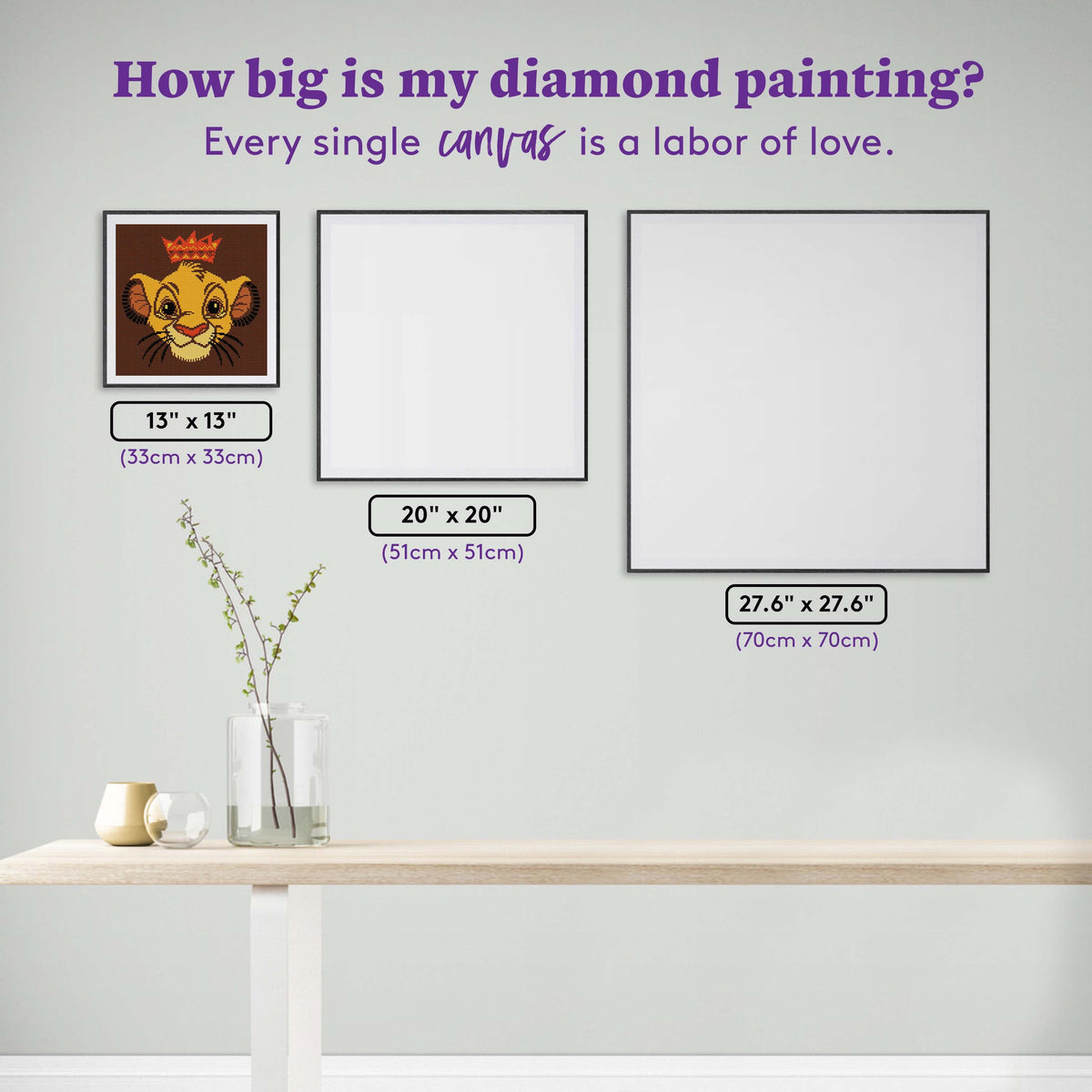 Diamond Painting Future King 13" x 13" (33cm x 33cm) / Round with 8 Colors including 1 AB and 2 Fairy Dust Diamonds / 14,400