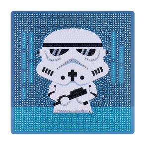 Diamond Painting Galactic Guard (Stormtrooper) - Easy Gem™ Sparkle Boards 9" x 9" (22cm x 22cm) / Round with 5 Colors including 4 Iridescent Diamonds / 2,310