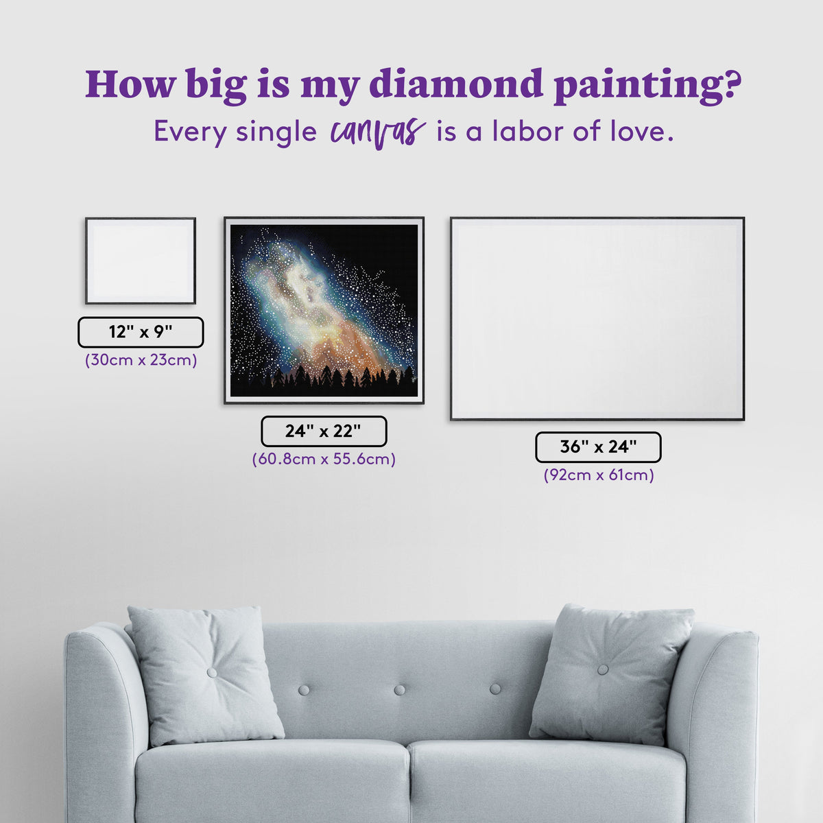 Diamond Painting Galactic Wanderer, The Milky Way 24" x 22" (60.8cm x 55.6cm) / Round with 67 Colors including 1 AB and 1 Special Diamond and 4 Fairy Dust Diamonds / 44,642