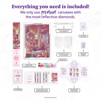 Diamond Painting Gamer Room 22" x 31" (55.6cm x 78.7cm) / Round With 86 Colors Including 3 ABs and 1 Fairy Dust Diamond / 57,772