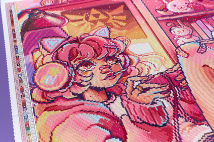 Diamond Painting Gamer Room 22" x 31" (55.6cm x 78.7cm) / Round With 86 Colors Including 3 ABs and 1 Fairy Dust Diamond / 57,772