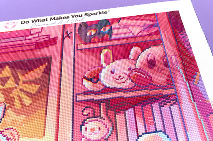 Diamond Painting Gamer Room 22" x 31" (55.6cm x 78.7cm) / Round With 86 Colors Including 3 ABs and 1 Fairy Dust Diamond / 57,772