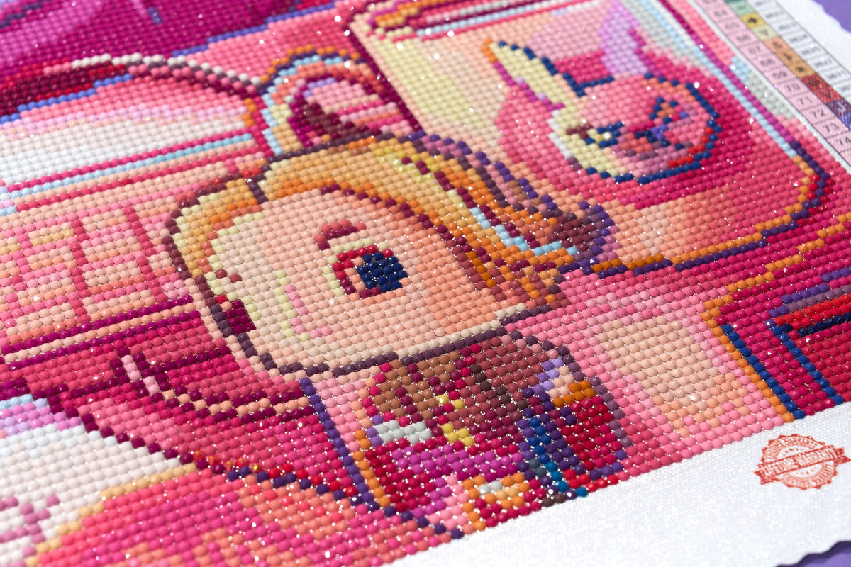 Diamond Painting Gamer Room 22" x 31" (55.6cm x 78.7cm) / Round With 86 Colors Including 3 ABs and 1 Fairy Dust Diamond / 57,772