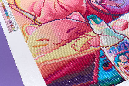 Diamond Painting Gamer Room 22" x 31" (55.6cm x 78.7cm) / Round With 86 Colors Including 3 ABs and 1 Fairy Dust Diamond / 57,772