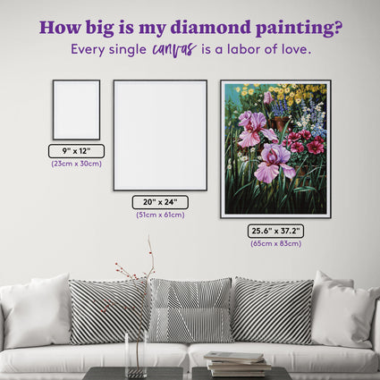 Diamond Painting Garden Fantasy 25.6" x 32.7" (65cm x 83cm) / Square With 81 Colors Including 4 ABs and 4 Fairy Dust Diamonds / 86,913