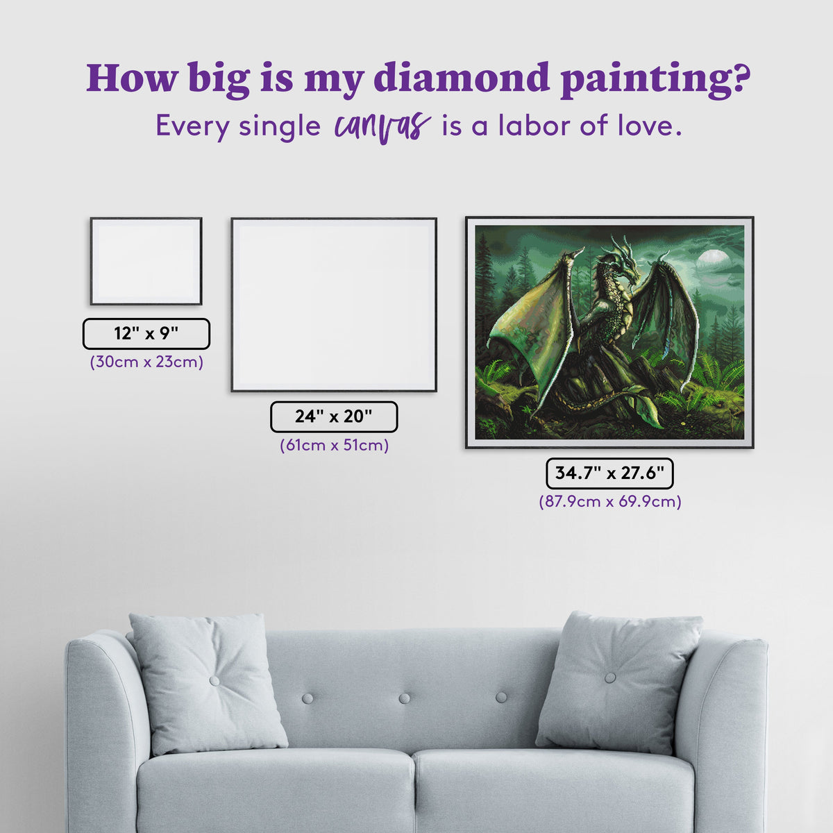 Diamond Painting Garwin 34.7" x 27.6" (87.9cm x 69.9cm) / Square with 80 Colors including 3 ABs and 3 Fairy Dust Diamonds / 99,193