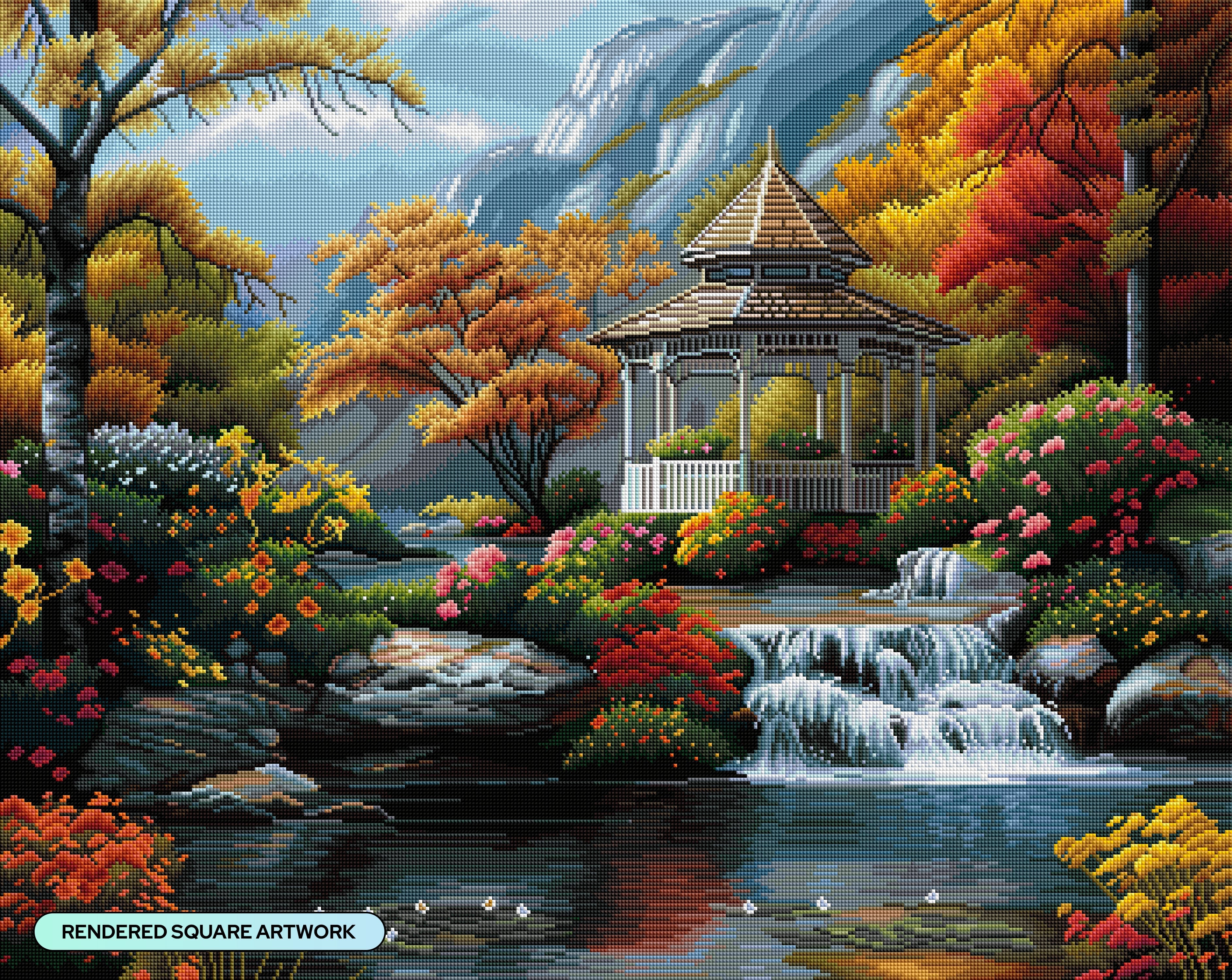 Gazebo at Rivers Edge – Diamond Art Club