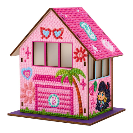 Diamond Painting Gem House - Barbie’s Villa 5.5" x 4.1" x 3.1" (14 x 10.5 x 8cm) / Round with 24 Colors / 2,590