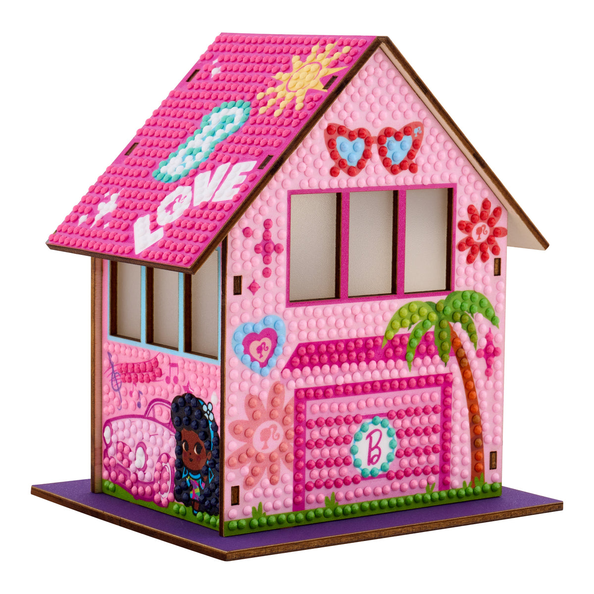 Diamond Painting Gem House - Barbie’s Villa 5.5" x 4.1" x 3.1" (14 x 10.5 x 8cm) / Round with 24 Colors / 2,590