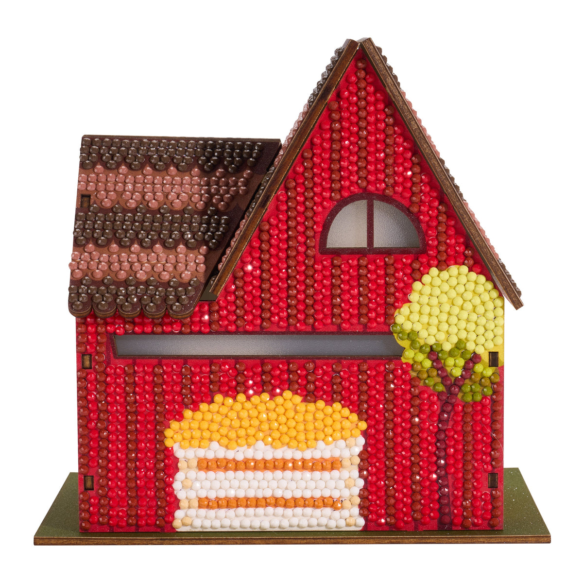 Diamond Painting Gem House - Farm House 5.5" x 4.1" x 3.1" (14cm x 10.5cm x 8cm) / Round with 26 Colors / 4,989