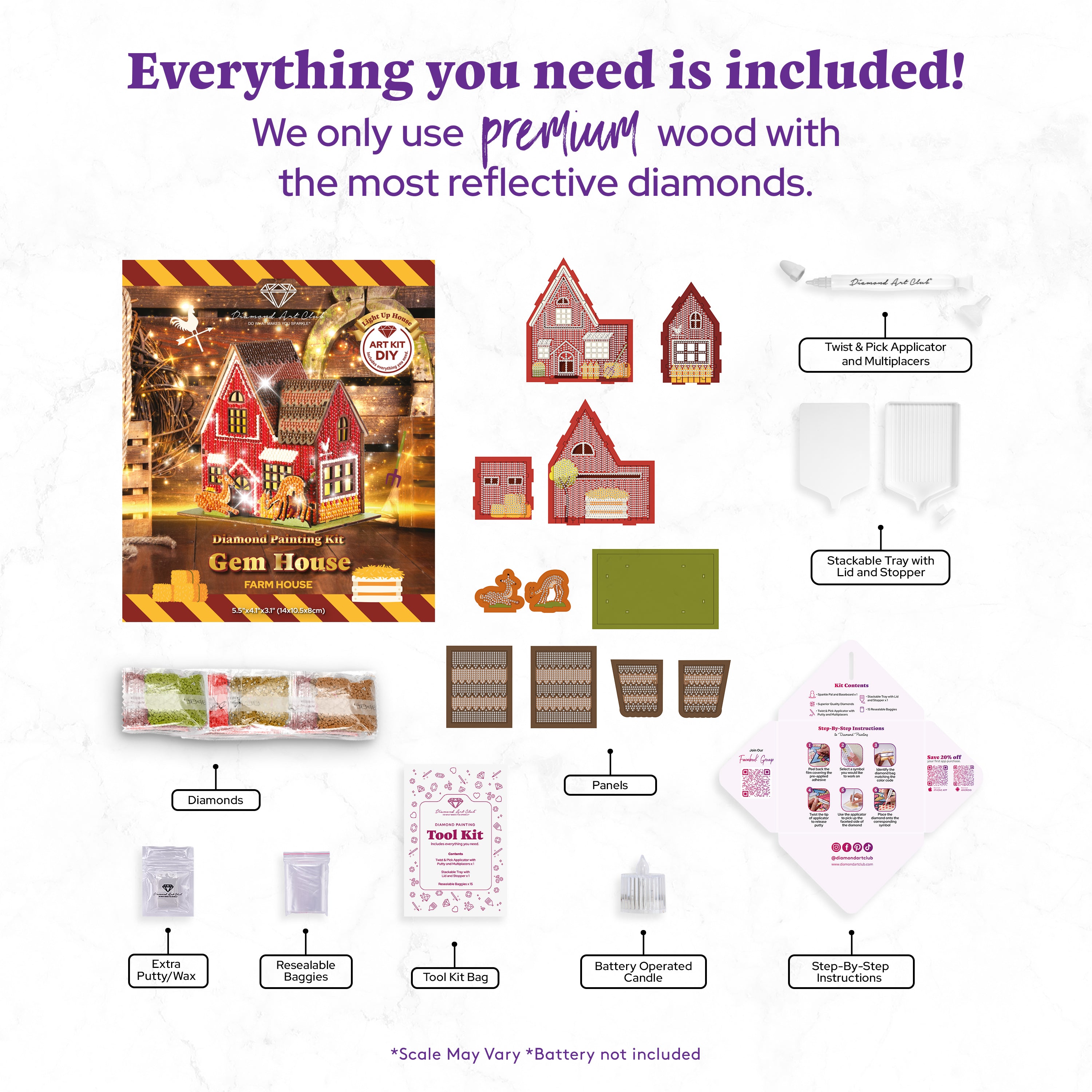 Gem House - Farm House – Diamond Art Club
