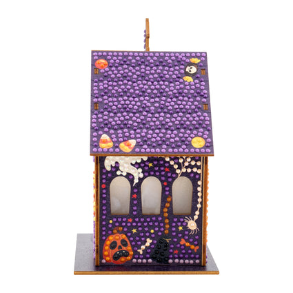 Diamond Painting Gem House - Pumpkin Glow Manor 5.5" x 4.1" x 3.1" (14 x 10.5 x 8cm) / Round with 20 Colors including 2 ABs and 1 Fairy Dust Diamond / 2,815