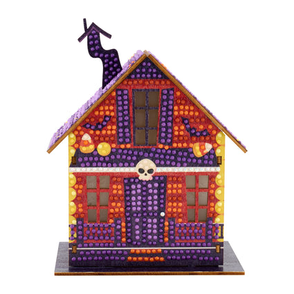 Diamond Painting Gem House - Pumpkin Glow Manor 5.5" x 4.1" x 3.1" (14 x 10.5 x 8cm) / Round with 20 Colors including 2 ABs and 1 Fairy Dust Diamond / 2,815