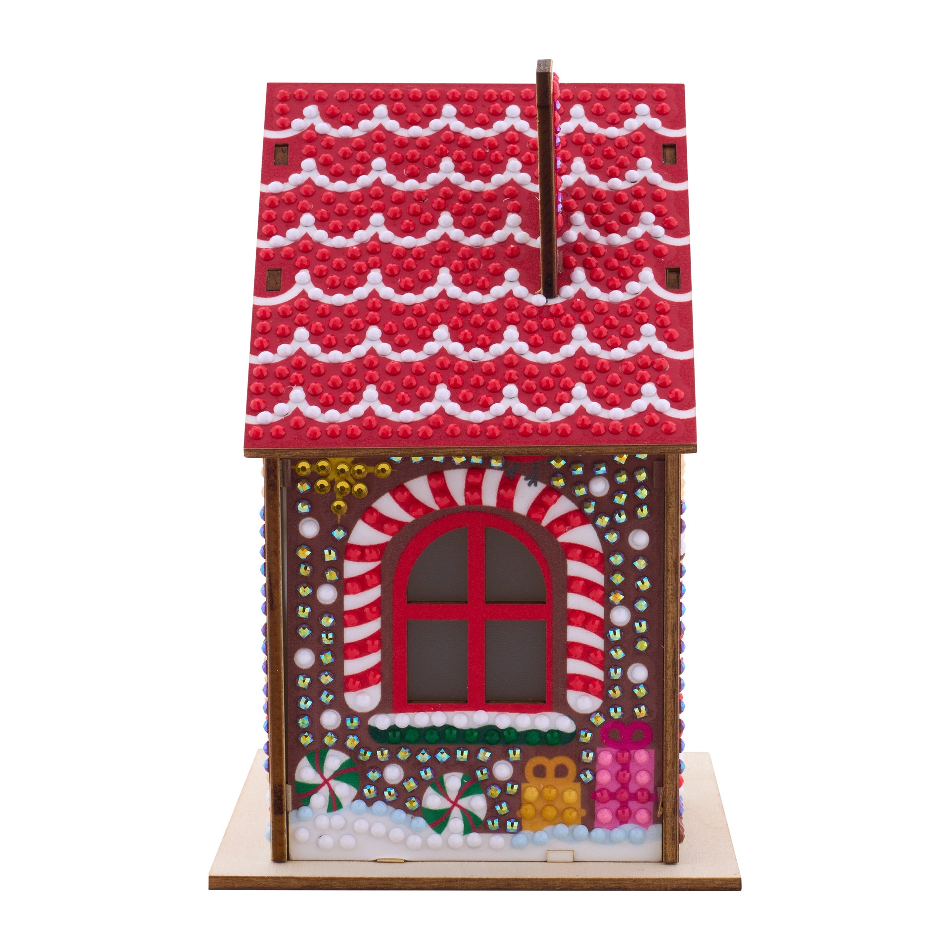 Diamond Painting Gem House - Santa's Workshop 5.5" x 4.1" x 3.1" (14 x 10.5 x 8cm) / Round with 28 Colors including 1 AB and 3 Iridescent Diamonds and 2 Fairy Dust Diamonds / 2,830