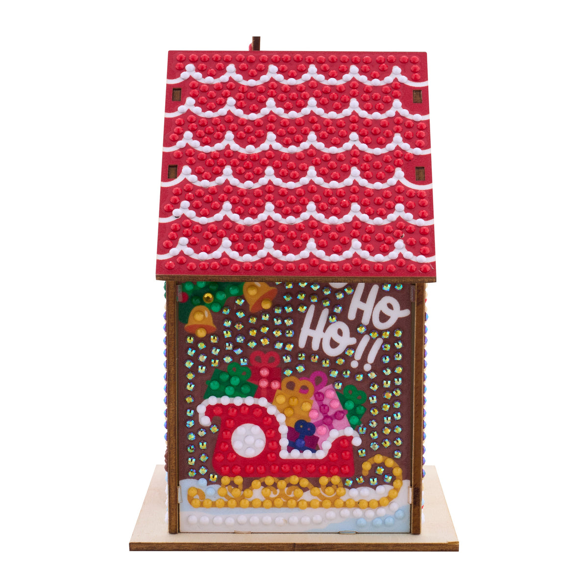 Diamond Painting Gem House - Santa's Workshop 5.5" x 4.1" x 3.1" (14 x 10.5 x 8cm) / Round with 28 Colors including 1 AB and 3 Iridescent Diamonds and 2 Fairy Dust Diamonds / 2,830
