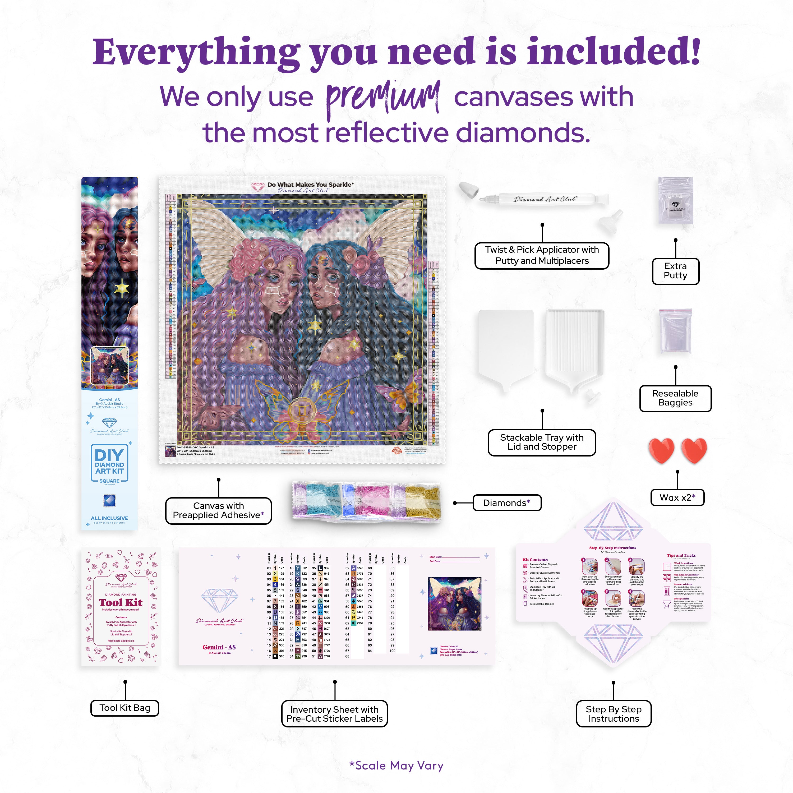 DAC ダイヤモンドアートキット「Art Shop」 Gemini – Diamond Art Club