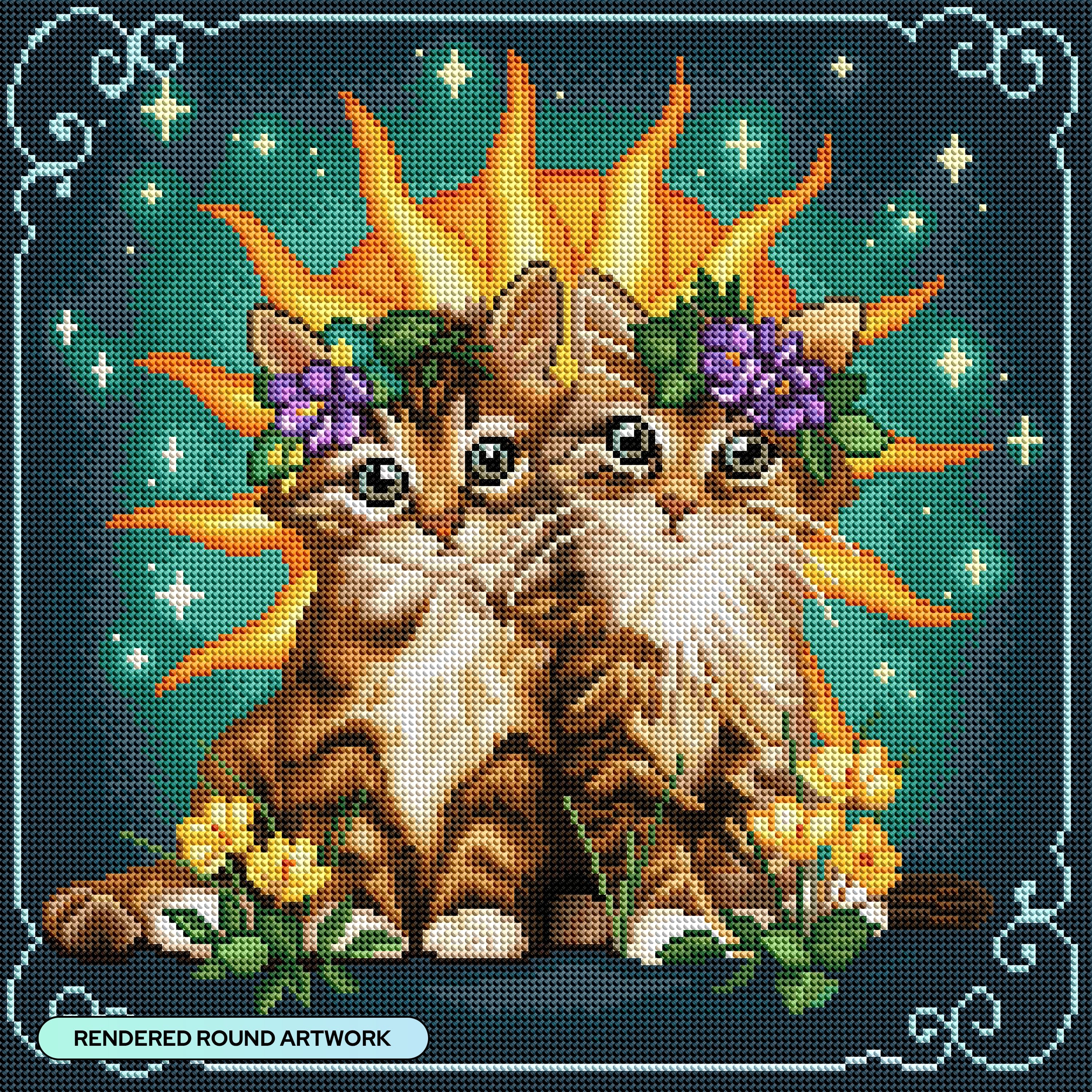 Gemini Zodiac Kittens – Diamond Art Club