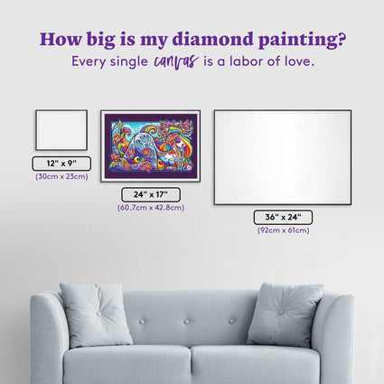 Diamond Painting GENESIS 2 24" x 17" (60.7cm x 42.8cm) / Square with 33 Colors including 2 ABs and 3 Fairy Dust Diamonds / 41,968
