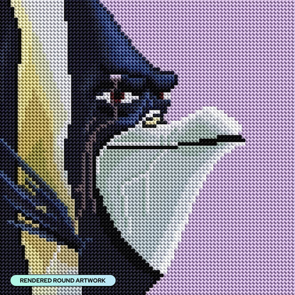 Diamond Painting Gill 9" x 9" (22.8cm x 22.8cm) / Round with 20 Colors including 1 AB and 2 Fairy Dust Diamonds / 6,889