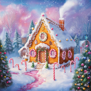 Diamond Painting Gingerbread Cottage 22" x 22" (55.8cm x 55.8cm) / Square with 68 Colors including 2 ABs and 3 Fairy Dust Diamonds / 50,176