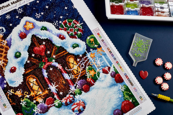 Gingerbread Diamond Pattern Gingerbread House – Diamond Art Club