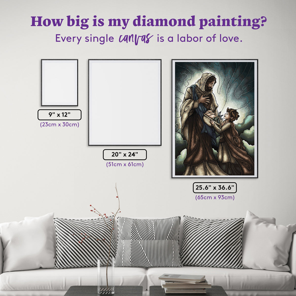 Diamond Painting Giving Hope 25.6" x 36.6" (65cm x 93cm) / Square with 48 Colors including 1 AB and 3 Fairy Dust Diamonds / 97,353