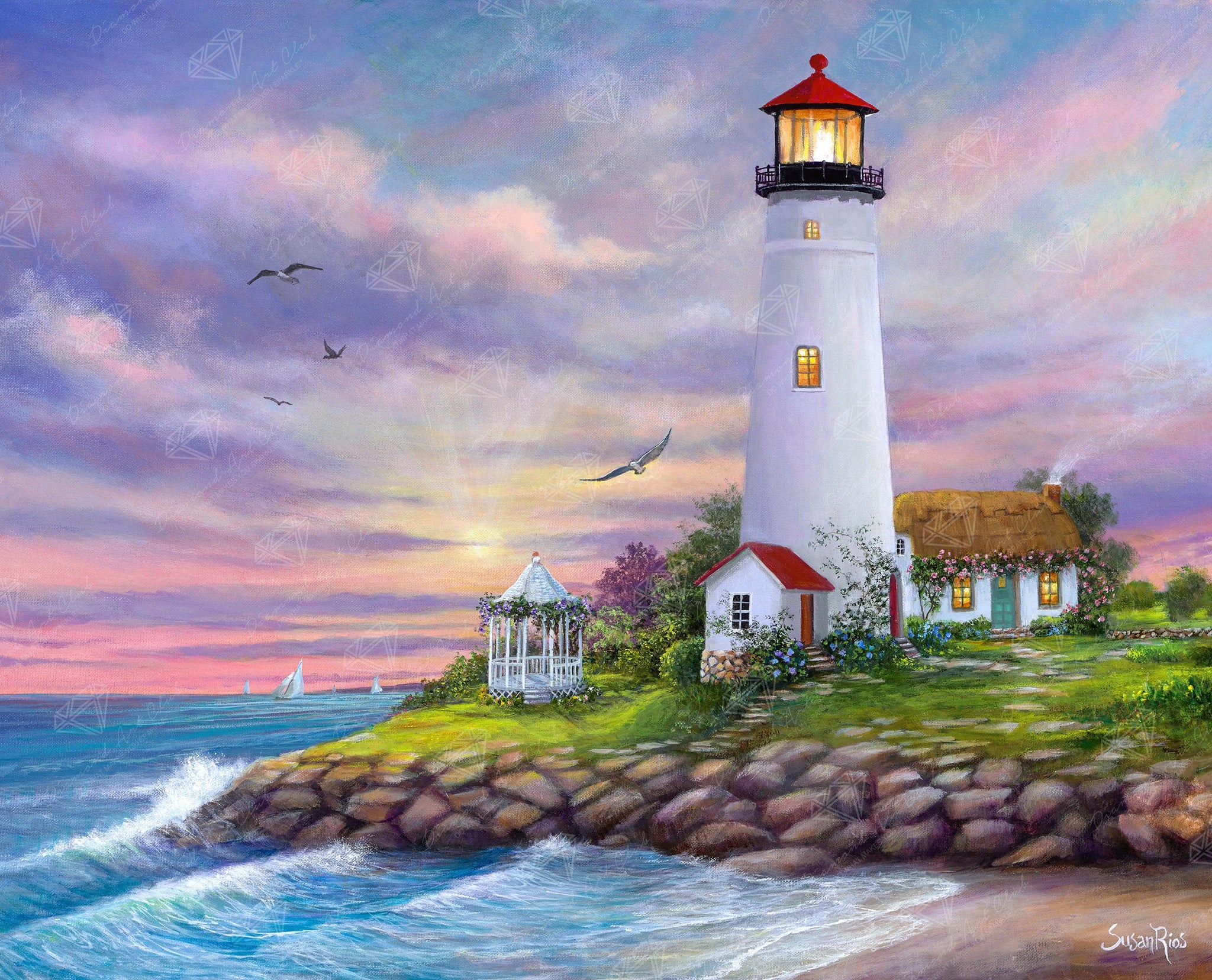 Lighthouses At Sunset