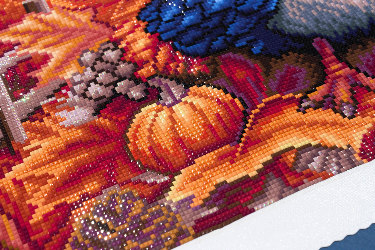 Diamond Painting Gobbler 25" x 22" (63.7cm x 55.8cm) / Square with 55 Colors including 3 ABs and 3 Fairy Dust Diamonds / 57,344