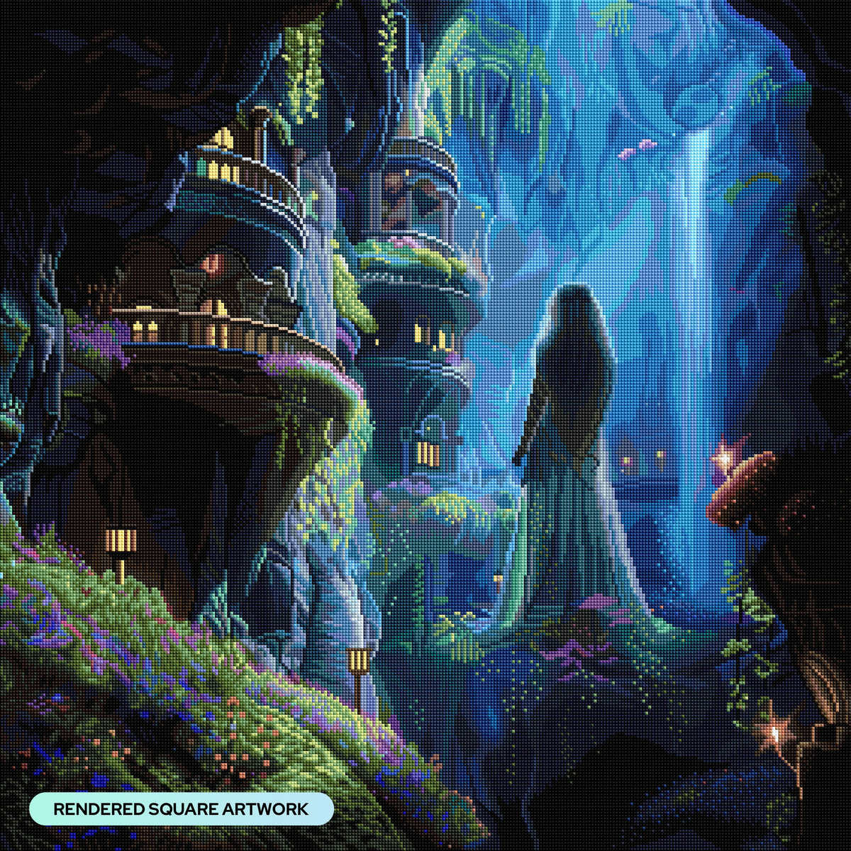 Diamond Painting Goddess of Atlantis Opera Garden 27.6" x 27.6" (69.9cm x 69.9cm) / Square with 84 Colors including 1 AB and 1 Iridescent Diamond and 4 Fairy Dust Diamonds / 78,961