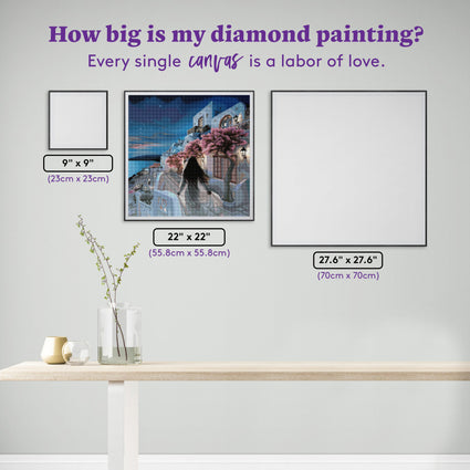 Diamond Painting Goddess of Santorini 22" x 22" (55.8cm x 55.8cm) / Square with 61 Colors including 2 ABs and 3 Fairy Dust Diamonds / 50,176