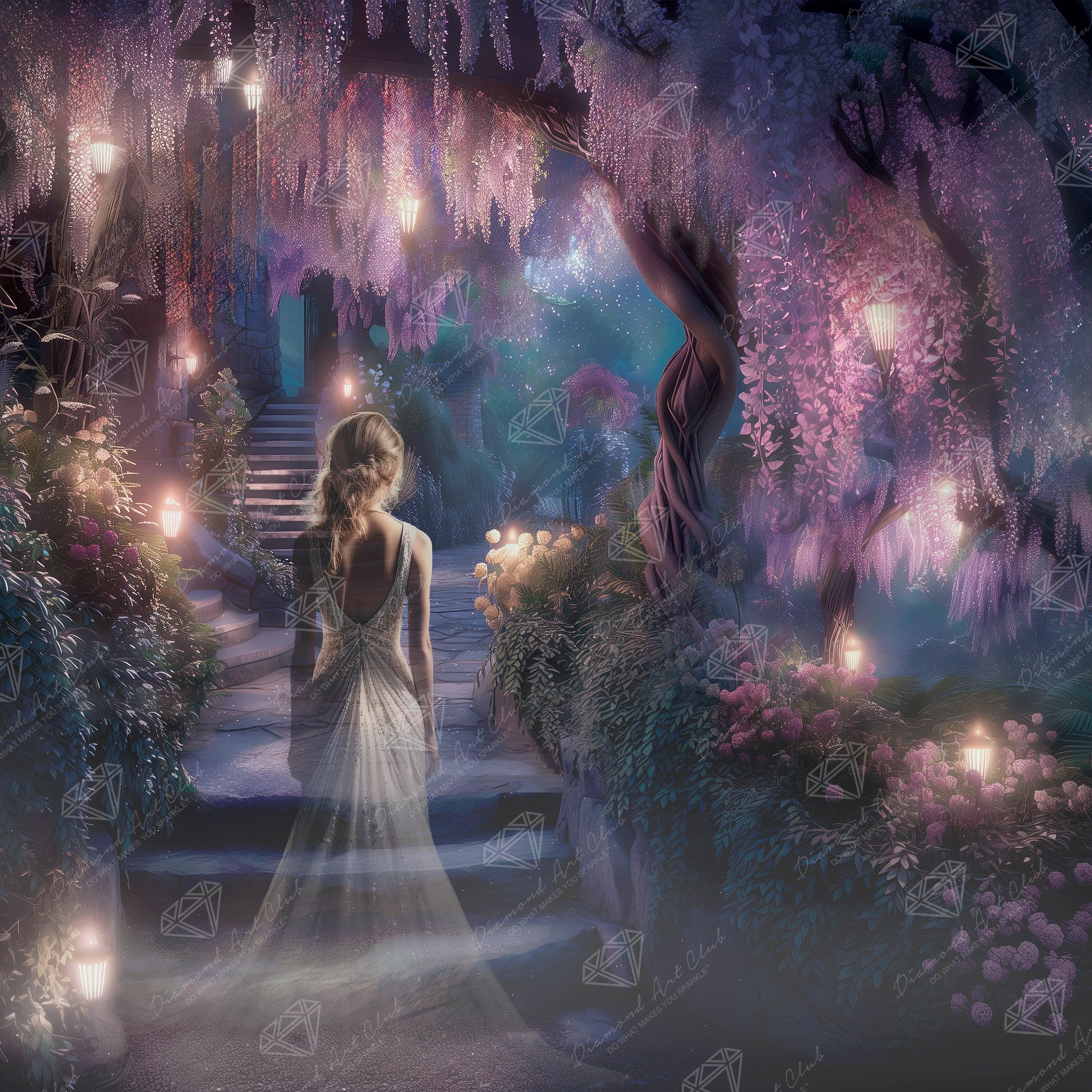 ダイヤモンドアートクラブ 『Inside a Fairy's Dream』 藤の女神 ダイヤモンドペインティングキット – Diamond Art Club