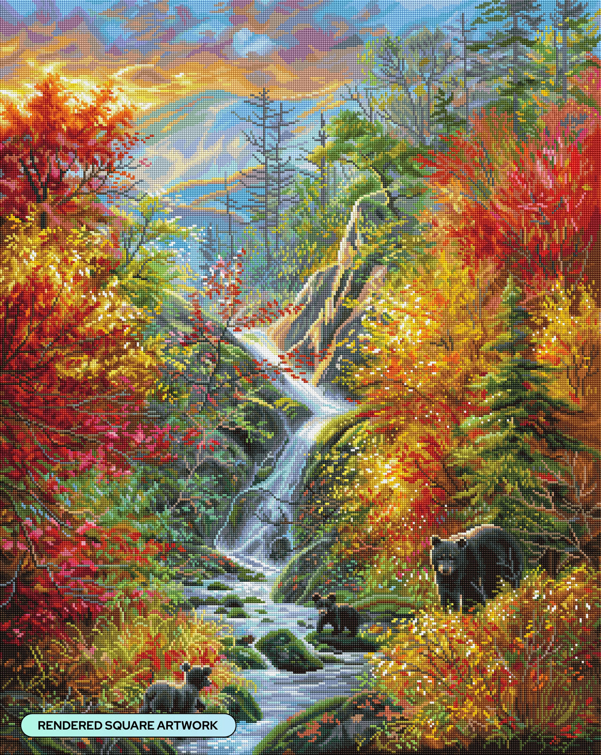Diamond Painting Golden Adventure 27.6" x 34.7" (69.9cm x 87.9cm) / Square with 93 Colors including 4 ABs and 2 Fairy Dust Diamonds / 99,193