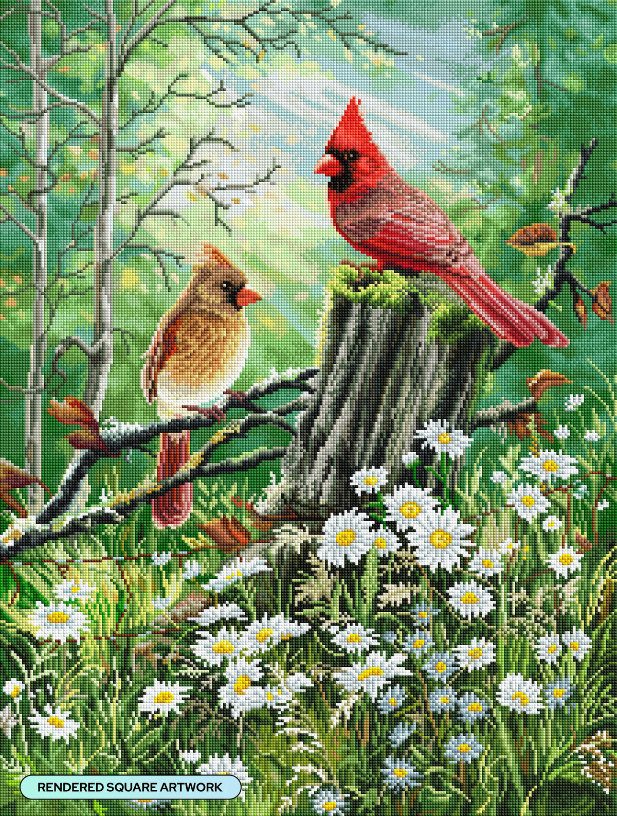 Diamond Painting Golden Light 22" x 29" (55.8cm x 73.7cm) / Square with 82 Colors including 3 ABs and 2 Fairy Dust Diamonds / 66,304