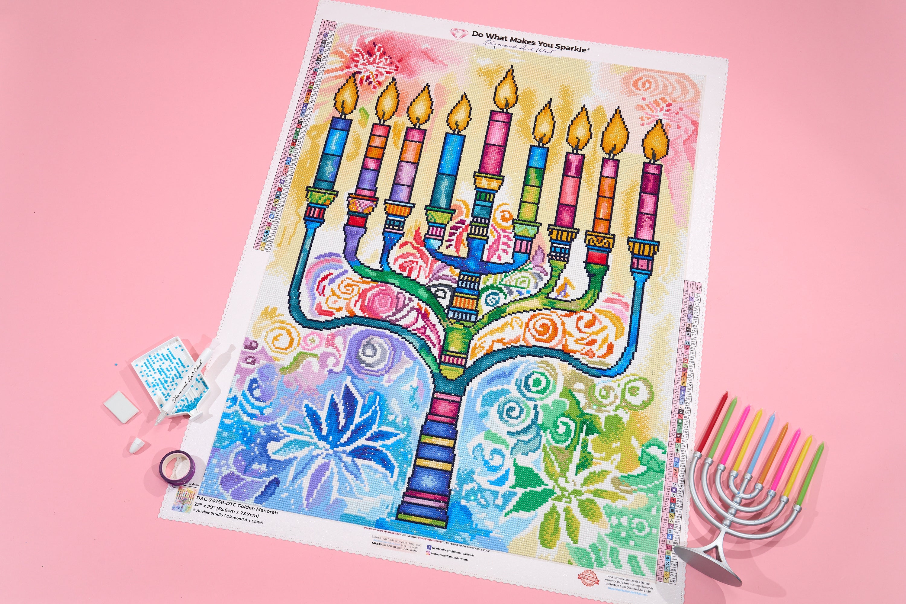 Golden Menorah – Diamond Art Club