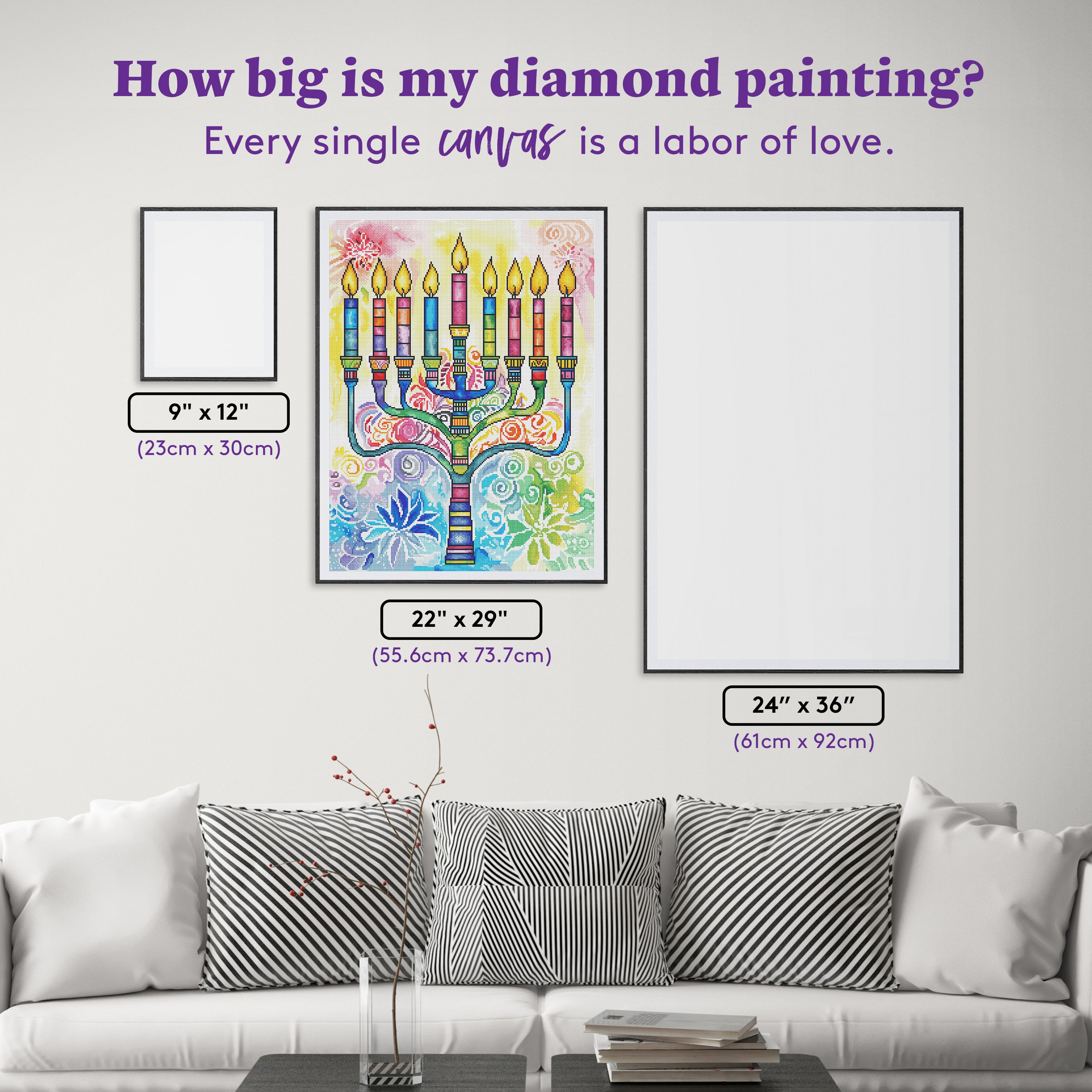 黄金のメノーラー ダイヤモンドアートキット – Diamond Art Club